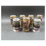 Miller & Budweiser Vintage Beer Steins