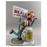 Vtg Blatz Beer Beer Ice Skater Adv. Display Statue