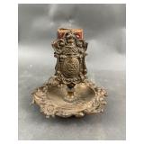 Antique Strauss & Sons Cast Iron Match Holder