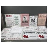 Vintage Comical Metal Wall Signs