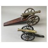 Vintage Toy Cannons Brass, Wood & Iron & More
