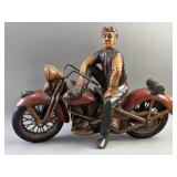 Handmade Wood Harley Davidson Sculpture