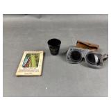 German Shot Glass, Pilot Goggles & More