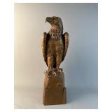 Wood Hand Carved All Stahli Eagle Statue