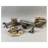 Antique Cast Iron Stove, Cannon & More