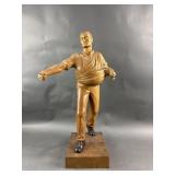 Mattaus Huggler Carved Wood Statue