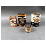 Vintage Harley Davidson Oil Cans, Paint & More