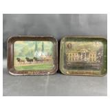 The White House & Bevo Vintage Beer Trays