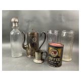 Silver Plated Teapot, Glass Decanter & More