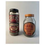 Pair of Hudson & Shell Motor Oil Jars 1930ï¿½s