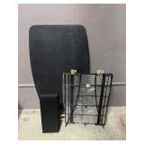 Wood & Steel Media Wall Rack & Folding Table