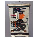 Vintage Handwoven Wool Tapestry