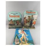 Vtg Cardboard Sober-Up & Squeeze Advertisements