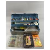 Union Steel Tackle Box, Vtg Lures & More
