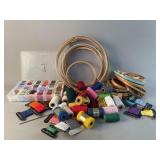 Vtg Punch Embroidery Floss, Hoops & More Crafts