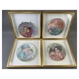 Edith Hibel Collectorï¿½s Plates In Shadow Boxes