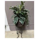 Faux Hosta Plant In Stand