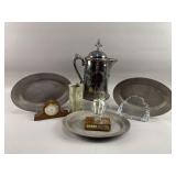 Victorian Silver Plated Teakettle, Pewter & More