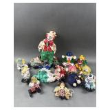 Vtg Porcelain Creepy Cute Clowns & Bank
