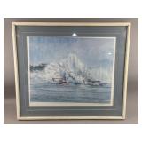 Signed Paul C. LaMarce Hanover Boat Race Print