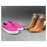Size 8 Just Fab Slip Ons & Booties