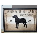 XL Labrador Lake Framed Canvas Print