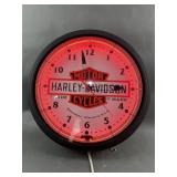 Harley Davidson Neon Wall Clock