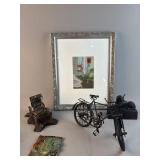 Scrap Metal Ford Sculpture, Pottery Tile & More