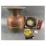 Goodrich Uranium Ashtray, Copper Spittoon & More