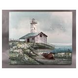 Everett Woodson Lighthouse Painting