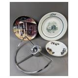 Vntg. Ford Steering Wheel, China Plates & More