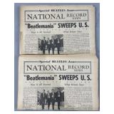 50 National Record News Beatlemania Newspaper