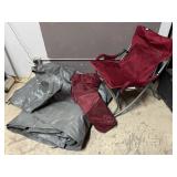 Large Grey Tarp & Folding Camp Chair