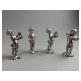 Un-idea Dï¿½Argento Vestita Musical Cherub Figurines