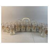 MCM Indian Warrior Libbey Glasses & Carrier