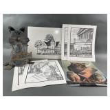 Sarsaparilla Owl Metal Sign, Rustic Cat & More