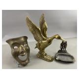 Brass Fluting Bird Statue & More