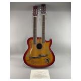 U2 Band Signed Sunburst Double Acoustic Guitar