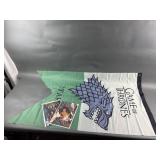 Game Of Thrones Comic Pair & Stark Banver Flag