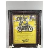 Vtg Vincent Black Shadow British Motorcycle Poster