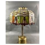 Beautiful Antique Stained Glass Table Lamp