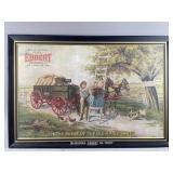 Vtg Hickman-Ebbert Wagon Co. Ad. Metal Sign