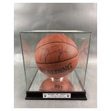 Michael Air Jordan Aigned Basketball In Display
