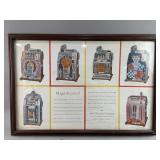 Vtg Mills Novelty Co. Slot Machine Adv. Poster