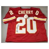 Signed Deron Cherry NFL Jersey & Signed Ball