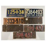 Collection of Vintage Michigan License Plates