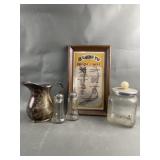 Cheese & Wine Wall Art, Vintage Candy Jar & More