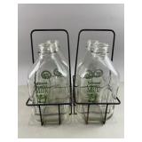 Vermont Country Square Milk Bottles & Carries