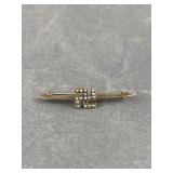 Marked 14k WWII Pinback