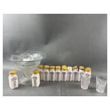 Art Deco Pressed Glass Spice Jars & More